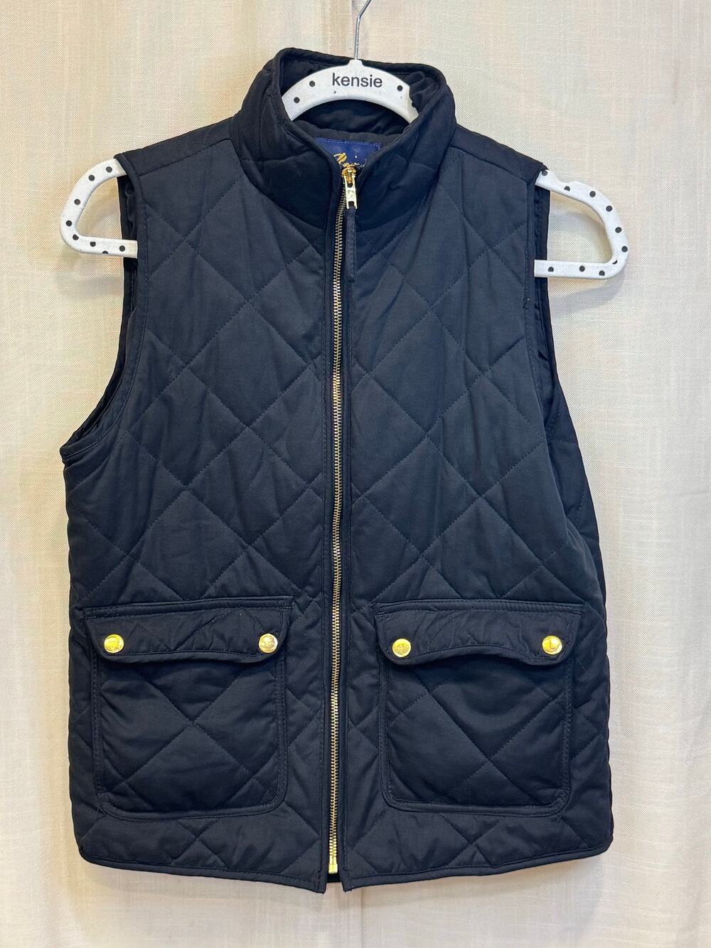 Women's Blue Rain S black puffy vest.